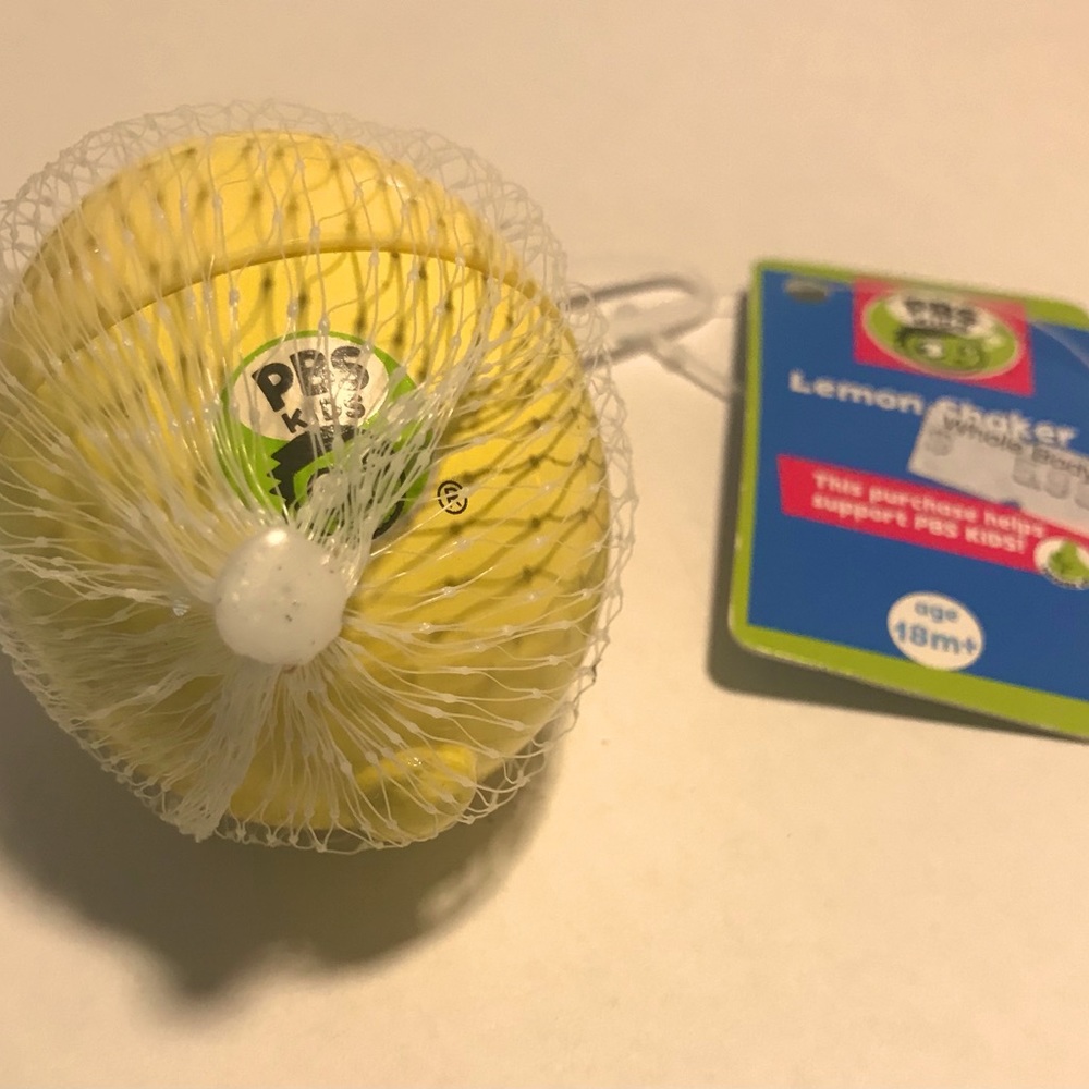 New with tags! PBS Kids Lemon Shaker for age 18 months plus.